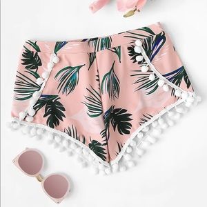 Pink tassel shorts. NWT.